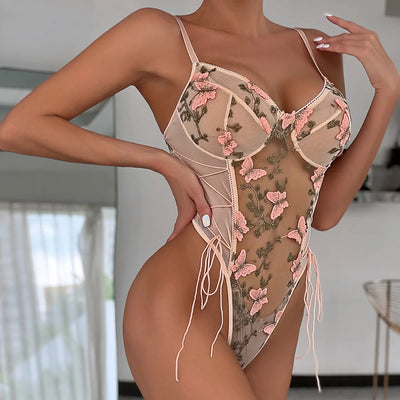 Juliette | Geborduurde Vlinderbodysuit