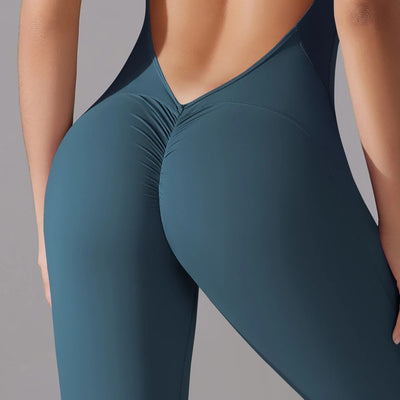 Zara | Jumpsuit met racerback en rits aan de voorkant