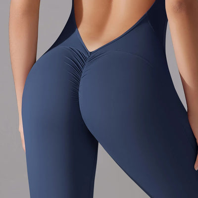 Zara | Jumpsuit met racerback en rits aan de voorkant