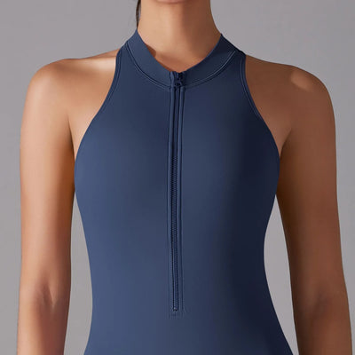 Zara | Jumpsuit met racerback en rits aan de voorkant